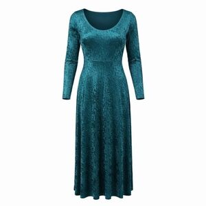 Y2K Green Crushed Velvet Maxi Dress Whimsigoth Fairygrunge All That Jazz Sz L